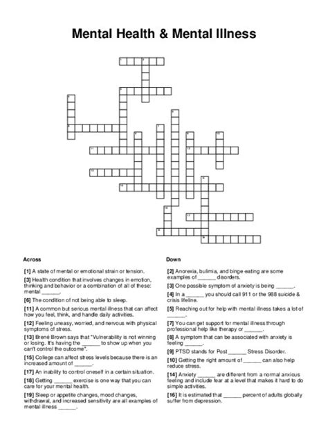 illness crossword clue